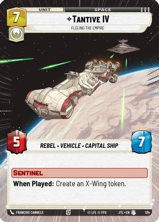 Tantive IV - Fleeing the Empire (514) (Hyperspace) (514) [Jump to Lightspeed] - Fantasy Flight Games - Card Brawlers | Quebec | Canada |