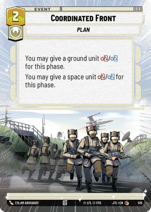 Coordinated Front (515) (Hyperspace) (515) [Jump to Lightspeed] - Fantasy Flight Games - Card Brawlers | Quebec | Canada |