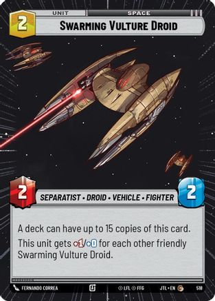 Swarming Vulture Droid (518) (Hyperspace) (518) [Jump to Lightspeed] - Fantasy Flight Games - Card Brawlers | Quebec | Canada |