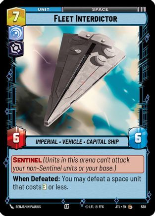 Fleet Interdictor (538) (538) [Jump to Lightspeed] - Fantasy Flight Games - Card Brawlers | Quebec | Canada |