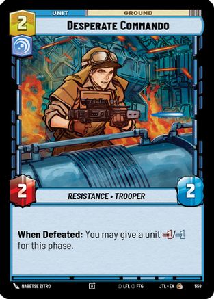 Desperate Commando (558) (558) [Jump to Lightspeed] - Fantasy Flight Games - Card Brawlers | Quebec | Canada |