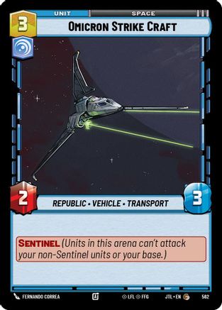 Omicron Strike Craft (562) (562) [Jump to Lightspeed] - Fantasy Flight Games - Card Brawlers | Quebec | Canada |