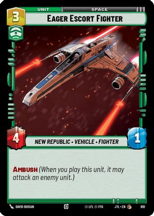 Eager Escort Fighter (610) (610) [Jump to Lightspeed] - Fantasy Flight Games - Card Brawlers | Quebec | Canada |