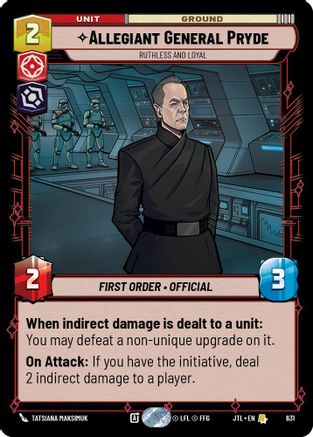 Allegiant General Pryde - Ruthless and Loyal (631) (631) [Jump to Lightspeed] - Fantasy Flight Games - Card Brawlers | Quebec | Canada |
