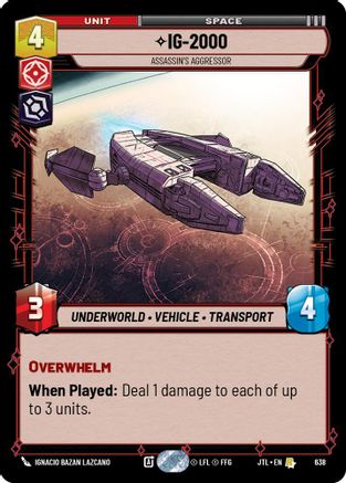 IG-2000 - Assassin's Aggressor (638) (638) [Jump to Lightspeed] - Fantasy Flight Games - Card Brawlers | Quebec | Canada |