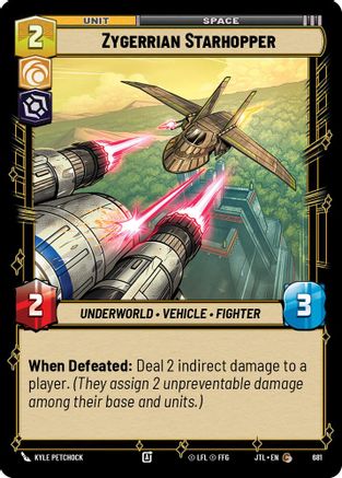 Zygerrian Starhopper (681) (681) [Jump to Lightspeed] - Fantasy Flight Games - Card Brawlers | Quebec | Canada |