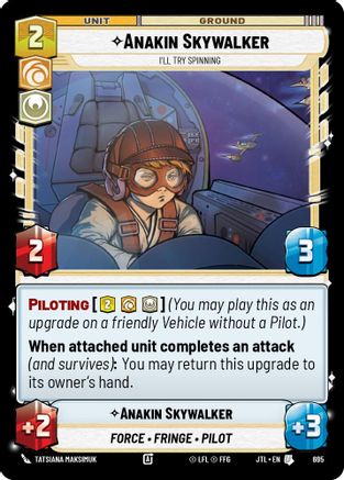 Anakin Skywalker - I'll Try Spinning (695) (695) [Jump to Lightspeed] - Fantasy Flight Games - Card Brawlers | Quebec | Canada |