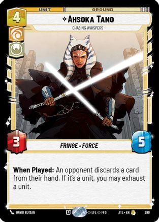 Ahsoka Tano - Chasing Whispers (699) (699) [Jump to Lightspeed] - Fantasy Flight Games - Card Brawlers | Quebec | Canada |