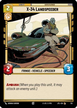 X-34 Landspeeder (712) (712) [Jump to Lightspeed] - Fantasy Flight Games - Card Brawlers | Quebec | Canada |
