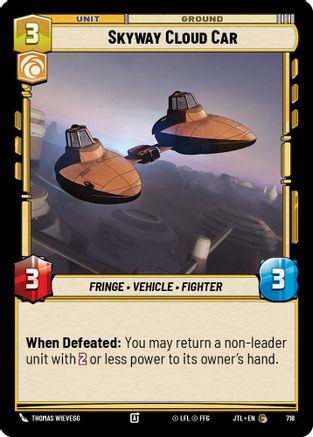 Skyway Cloud Car (718) (718) [Jump to Lightspeed] - Fantasy Flight Games - Card Brawlers | Quebec | Canada |
