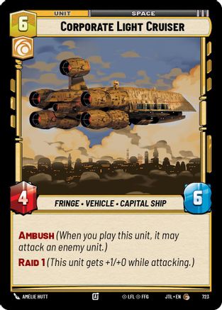 Corporate Light Cruiser (723) (723) [Jump to Lightspeed] - Fantasy Flight Games - Card Brawlers | Quebec | Canada |