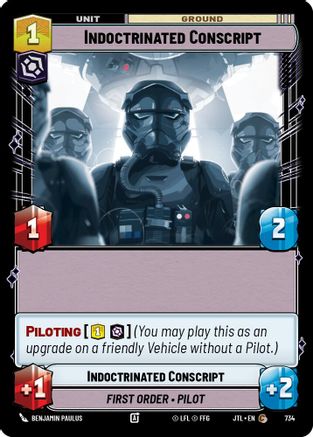 Indoctrinated Conscript (734) (734) [Jump to Lightspeed] - Fantasy Flight Games - Card Brawlers | Quebec | Canada |