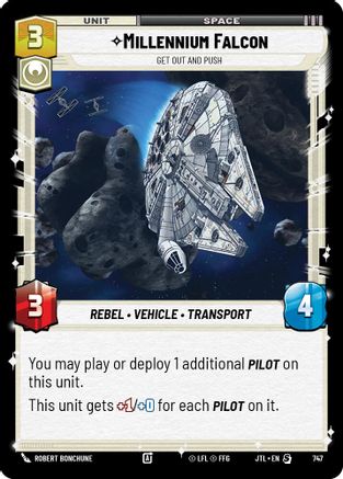 Millennium Falcon - Get Out And Push (747) (747) [Jump to Lightspeed] - Fantasy Flight Games - Card Brawlers | Quebec | Canada |