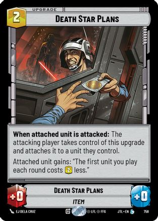 Death Star Plans (758) (758) [Jump to Lightspeed] - Fantasy Flight Games - Card Brawlers | Quebec | Canada |