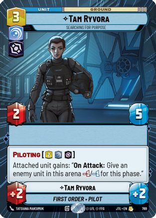 Tam Ryvora - Searching For Purpose (769) (Hyperspace Foil) (769) [Jump to Lightspeed] - Fantasy Flight Games - Card Brawlers | Quebec | Canada |