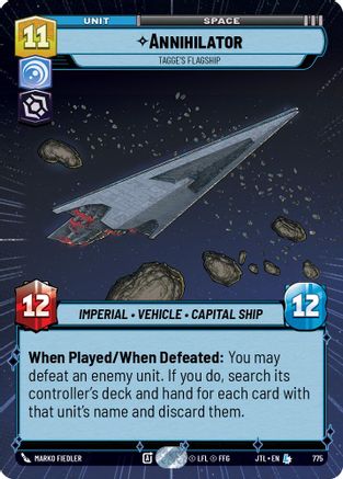 Annihilator - Tagge's Flagship (775) (Hyperspace Foil) (775) [Jump to Lightspeed] - Fantasy Flight Games - Card Brawlers | Quebec | Canada |