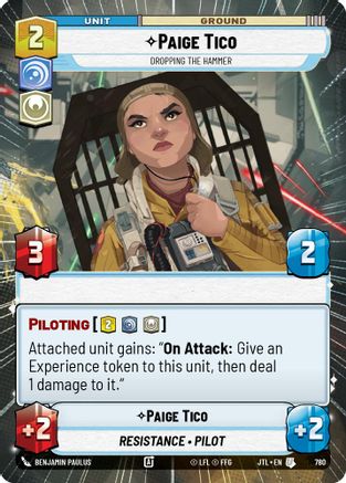 Paige Tico - Dropping the Hammer (780) (Hyperspace Foil) (780) [Jump to Lightspeed] - Fantasy Flight Games - Card Brawlers | Quebec | Canada |