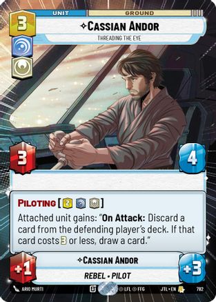 Cassian Andor - Threading the Eye (782) (Hyperspace Foil) (782) [Jump to Lightspeed] - Fantasy Flight Games - Card Brawlers | Quebec | Canada |