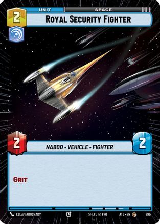 Royal Security Fighter (795) (Hyperspace Foil) (795) [Jump to Lightspeed] - Fantasy Flight Games - Card Brawlers | Quebec | Canada |
