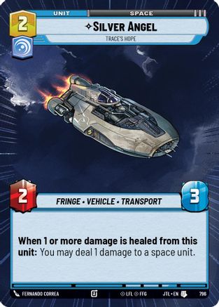 Silver Angel - Trace's Hope (796) (Hyperspace Foil) (796) [Jump to Lightspeed] - Fantasy Flight Games - Card Brawlers | Quebec | Canada |