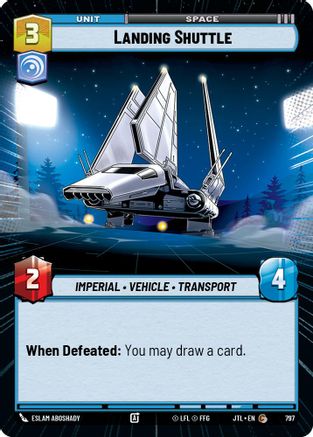 Landing Shuttle (797) (Hyperspace Foil) (797) [Jump to Lightspeed] - Fantasy Flight Games - Card Brawlers | Quebec | Canada |