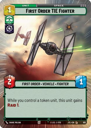 First Order TIE Fighter (815) (Hyperspace Foil) (815) [Jump to Lightspeed] - Fantasy Flight Games - Card Brawlers | Quebec | Canada |