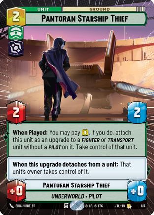Pantoran Starship Thief (817) (Hyperspace Foil) (817) [Jump to Lightspeed] - Fantasy Flight Games - Card Brawlers | Quebec | Canada |