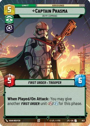 Captain Phasma - On My Command (822) (Hyperspace Foil) (822) [Jump to Lightspeed] - Fantasy Flight Games - Card Brawlers | Quebec | Canada |