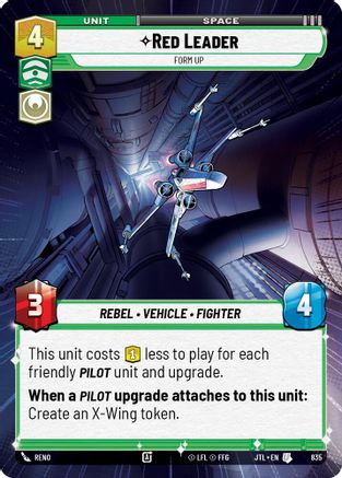 Red Leader - Form Up (835) (Hyperspace Foil) (835) [Jump to Lightspeed] - Fantasy Flight Games - Card Brawlers | Quebec | Canada |