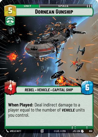 Dornean Gunship (850) (Hyperspace Foil) (850) [Jump to Lightspeed] - Fantasy Flight Games - Card Brawlers | Quebec | Canada |