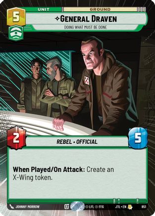 General Draven - Doing What Must Be Done (851) (Hyperspace Foil) (851) [Jump to Lightspeed] - Fantasy Flight Games - Card Brawlers | Quebec | Canada |