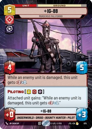 IG-88 - Murderous Phlutdroid (875) (Hyperspace Foil) (875) [Jump to Lightspeed] - Fantasy Flight Games - Card Brawlers | Quebec | Canada |