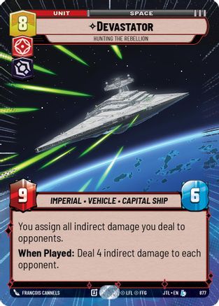 Devastator - Hunting the Rebellion (877) (Hyperspace Foil) (877) [Jump to Lightspeed] - Fantasy Flight Games - Card Brawlers | Quebec | Canada |