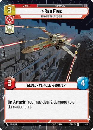 Red Five - Running the Trench (885) (Hyperspace Foil) (885) [Jump to Lightspeed] - Fantasy Flight Games - Card Brawlers | Quebec | Canada |