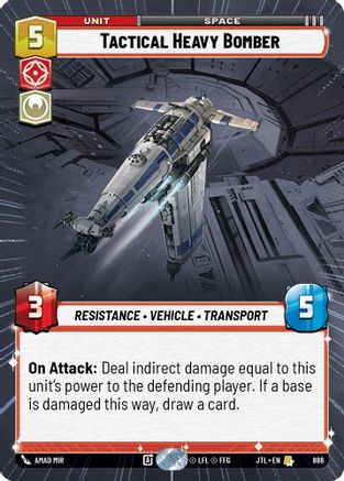 Tactical Heavy Bomber (886) (Hyperspace Foil) (886) [Jump to Lightspeed] - Fantasy Flight Games - Card Brawlers | Quebec | Canada |