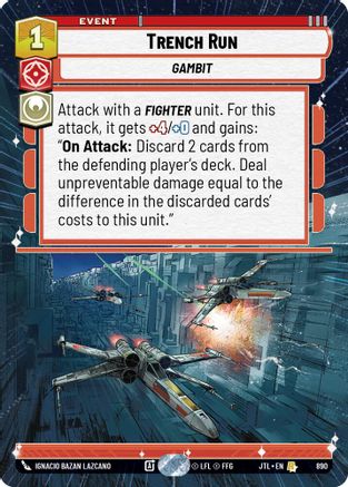 Trench Run (890) (Hyperspace Foil) (890) [Jump to Lightspeed] - Fantasy Flight Games - Card Brawlers | Quebec | Canada |