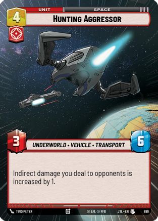 Hunting Aggressor (899) (Hyperspace Foil) (899) [Jump to Lightspeed] - Fantasy Flight Games - Card Brawlers | Quebec | Canada |