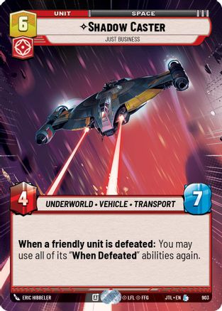 Shadow Caster - Just Business (903) (Hyperspace Foil) (903) [Jump to Lightspeed] - Fantasy Flight Games - Card Brawlers | Quebec | Canada |