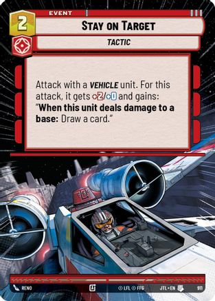 Stay on Target (911) (Hyperspace Foil) (911) [Jump to Lightspeed] - Fantasy Flight Games - Card Brawlers | Quebec | Canada |
