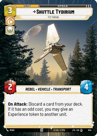 Shuttle Tydirium - Fly Casual (934) (Hyperspace Foil) (934) [Jump to Lightspeed] - Fantasy Flight Games - Card Brawlers | Quebec | Canada |