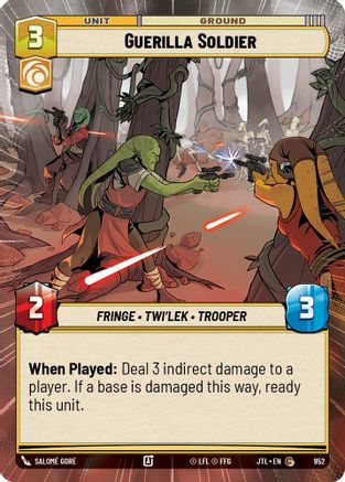 Guerilla Soldier (952) (Hyperspace Foil) (952) [Jump to Lightspeed] - Fantasy Flight Games - Card Brawlers | Quebec | Canada |