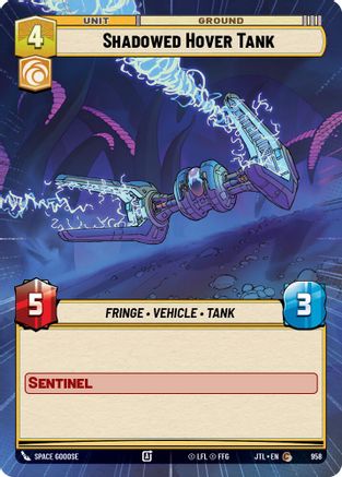 Shadowed Hover Tank (958) (Hyperspace Foil) (958) [Jump to Lightspeed] - Fantasy Flight Games - Card Brawlers | Quebec | Canada |