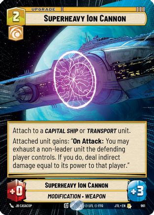 Superheavy Ion Cannon (961) (Hyperspace Foil) (961) [Jump to Lightspeed] - Fantasy Flight Games - Card Brawlers | Quebec | Canada |