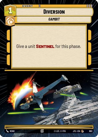 Diversion (963) (Hyperspace Foil) (963) [Jump to Lightspeed] - Fantasy Flight Games - Card Brawlers | Quebec | Canada |