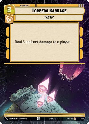 Torpedo Barrage (968) (Hyperspace Foil) (968) [Jump to Lightspeed] - Fantasy Flight Games - Card Brawlers | Quebec | Canada |