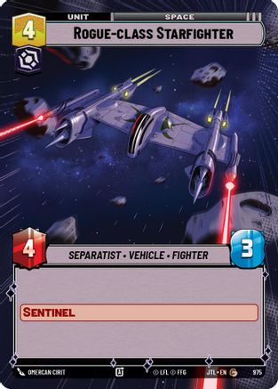 Rogue-class Starfighter (975) (Hyperspace Foil) (975) [Jump to Lightspeed] - Fantasy Flight Games - Card Brawlers | Quebec | Canada |
