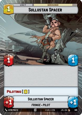 Sullustan Spacer (989) (Hyperspace Foil) (989) [Jump to Lightspeed] - Fantasy Flight Games - Card Brawlers | Quebec | Canada |