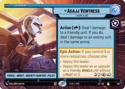 Asajj Ventress - I Work Alone (263) (Hyperspace) (263) [Jump to Lightspeed] - Fantasy Flight Games - Card Brawlers | Quebec | Canada |