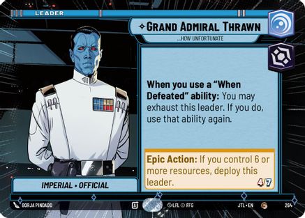 Grand Admiral Thrawn - ...How Unfortunate (264) (Hyperspace) (264) [Jump to Lightspeed] - Fantasy Flight Games - Card Brawlers | Quebec | Canada |
