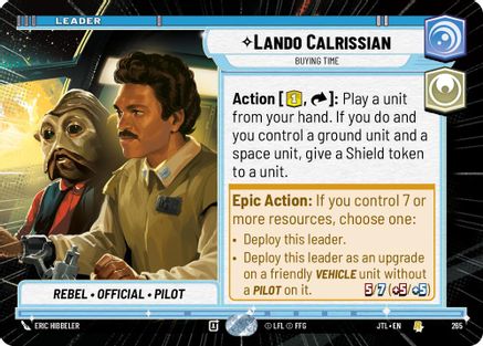 Lando Calrissian - Buying Time (265) (Hyperspace) (265) [Jump to Lightspeed] - Fantasy Flight Games - Card Brawlers | Quebec | Canada |